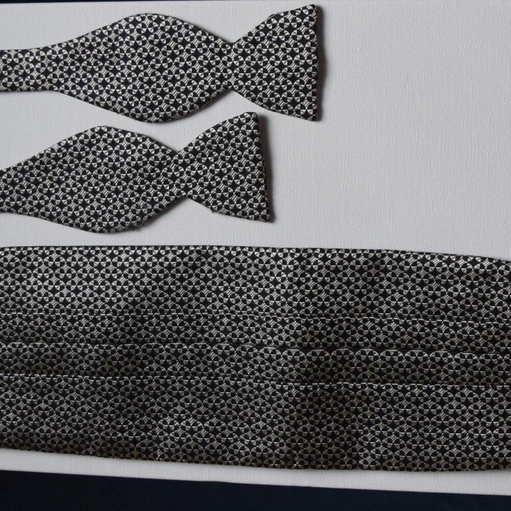 Handmade Silk Cummerbund and Bowtie